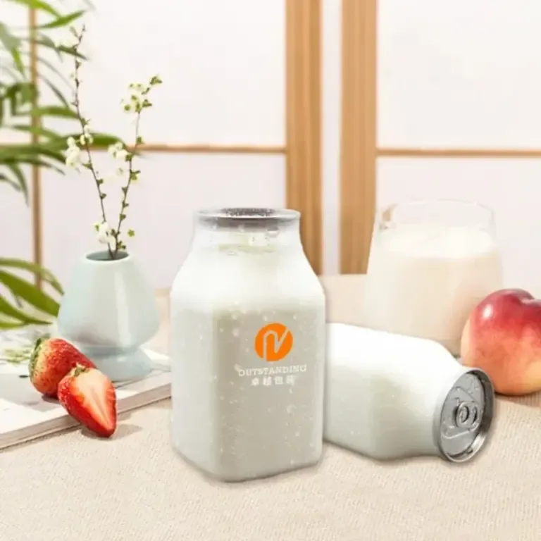 500ml Square Milk Bottle Transparent Plastic Can