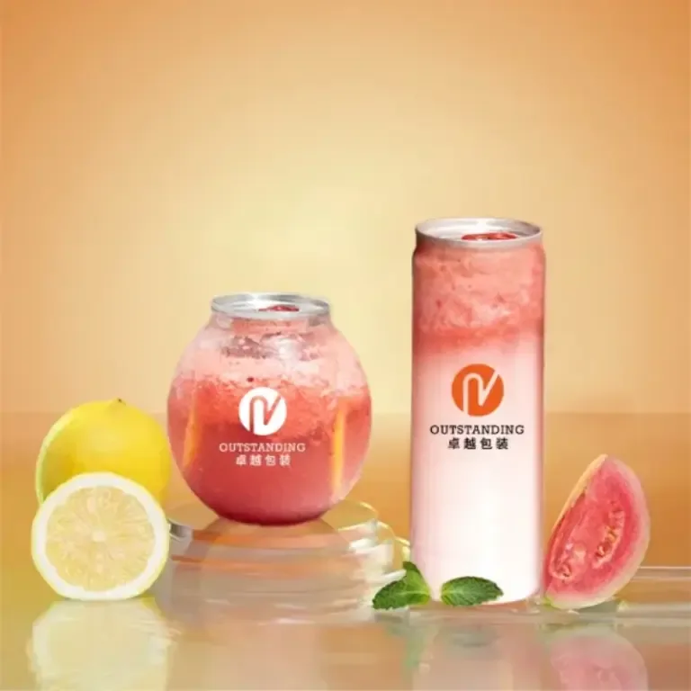 Round Clear PET Can Watermelon Juice Bottle