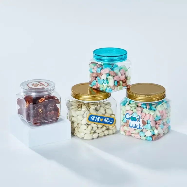 Square Candy Plastic Jar