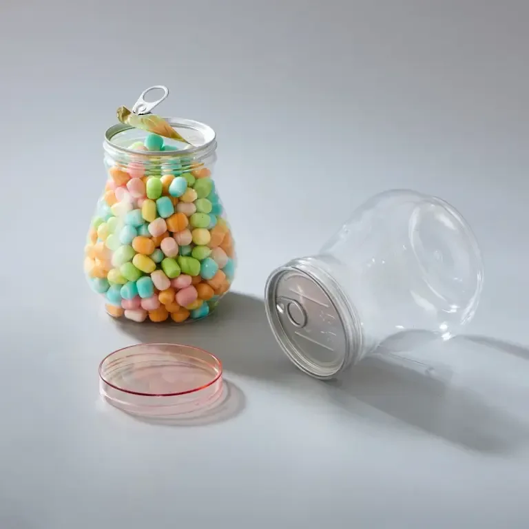 Transparent Screw Plastic Jar